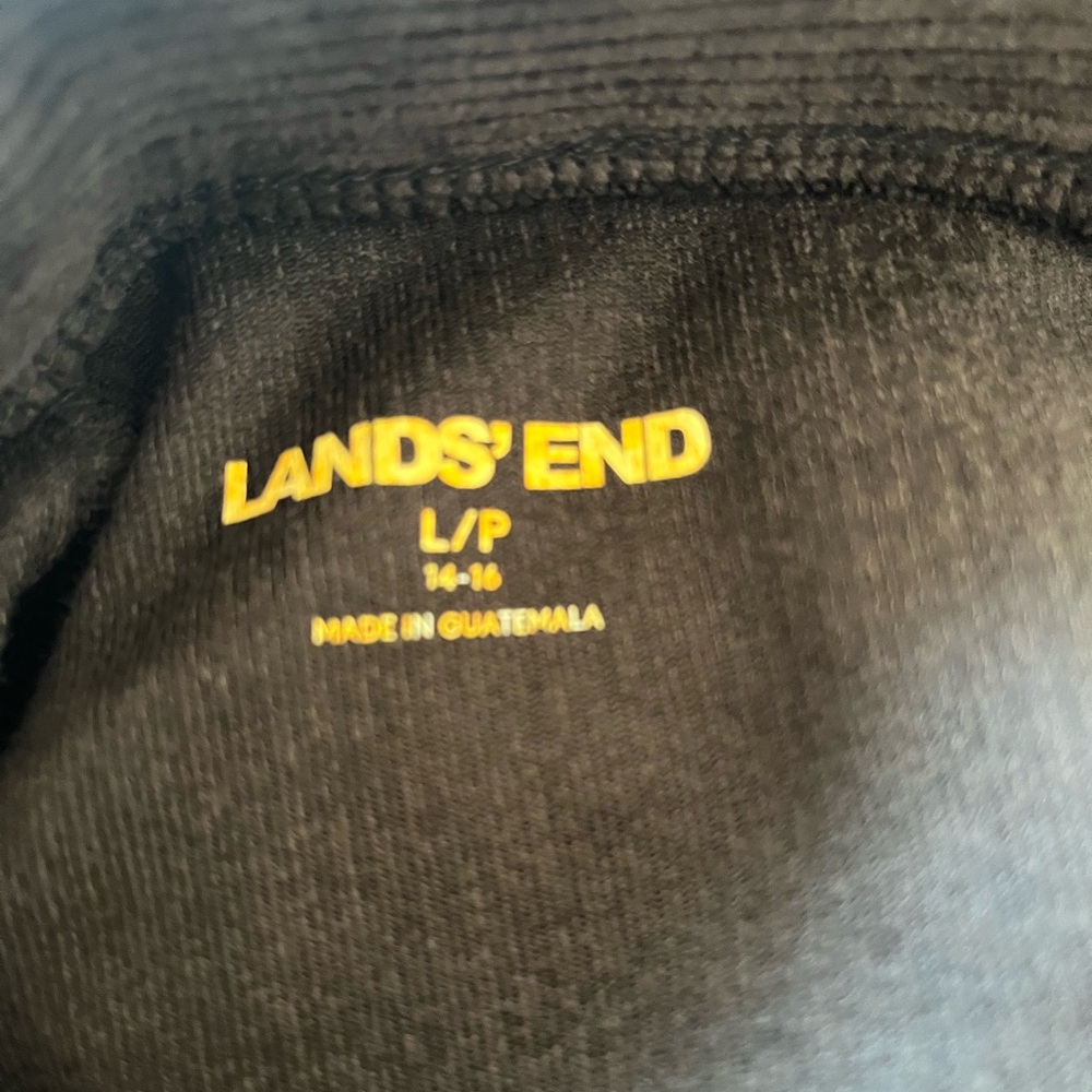 Lands' End Sport Knit High Rise Corduroy Leggings Black Large Petite - Picture 3 of 3